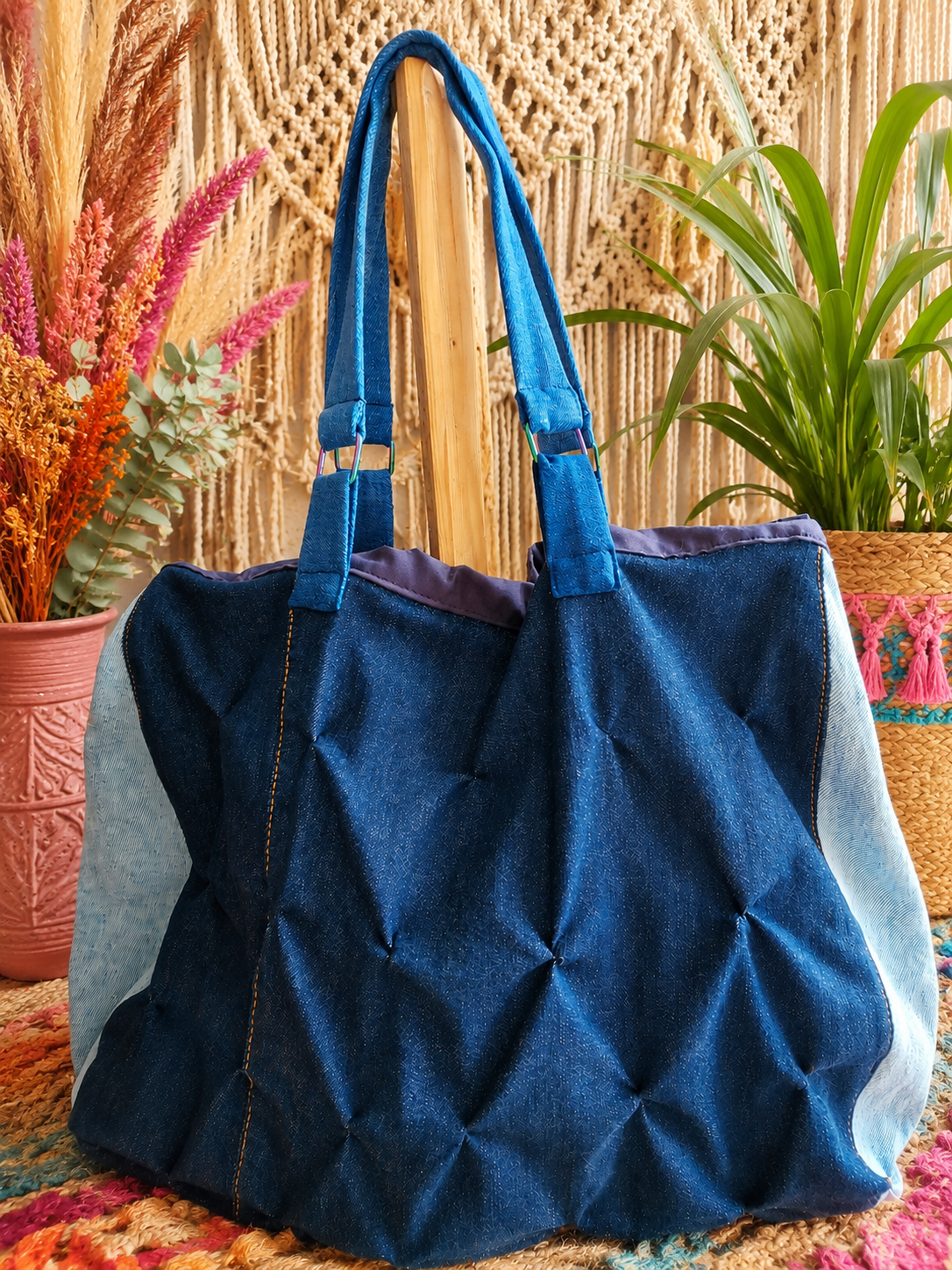 Denim tote bag