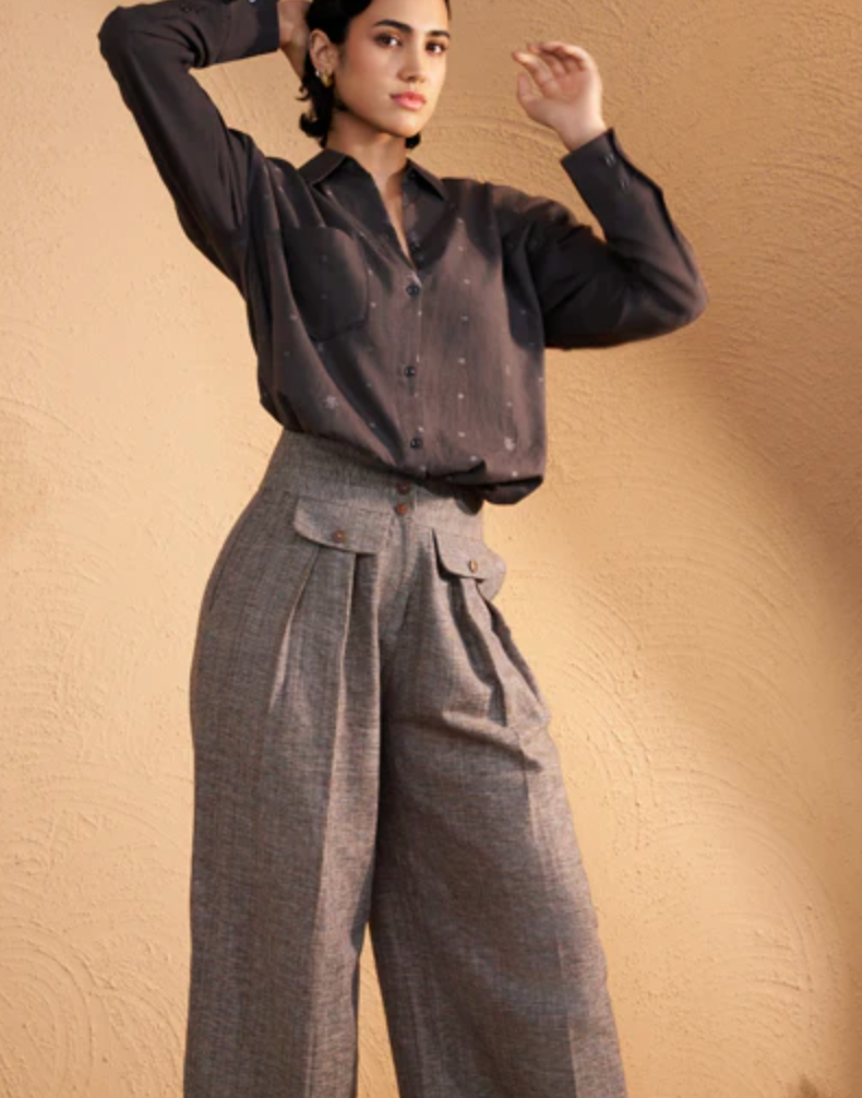 The Khadi Wide-Leg Trouser